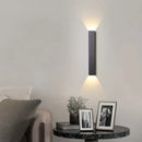 Modern black & silver led wall lamp bedroom up and down light source