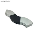 Modern black & silver led wall sconce living room fixture width 10in