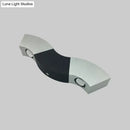 Modern black & silver led wall sconce living room fixture width 10in