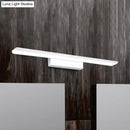 Modern black & silver rectangle bathroom wall vanity light aluminum