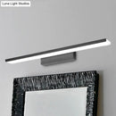 Modern black & silver rectangle bathroom wall vanity light aluminum