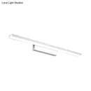 Modern black & silver rectangle bathroom wall vanity light aluminum