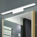 Modern black & silver rectangle bathroom wall vanity light aluminum