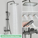 Modern black smart digital rainfall shower system bathroom set