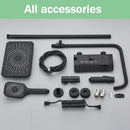 Modern black smart digital rainfall shower system bathroom set