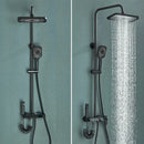 Modern black smart digital rainfall shower system bathroom set