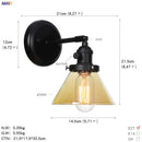 DecorBites™ Glass Ball Wall Light Switch Hallway Bathroom Mirror Stair Black Wall Sconce
