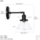 DecorBites™ Glass Ball Wall Light Switch Hallway Bathroom Mirror Stair Black Wall Sconce