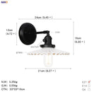DecorBites™ Glass Ball Wall Light Switch Hallway Bathroom Mirror Stair Black Wall Sconce