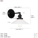 DecorBites™ Glass Ball Wall Light Switch Hallway Bathroom Mirror Stair Black Wall Sconce