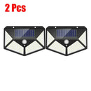 Modern black solar powered outdoor wall lamp garden motion sensor