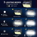 Modern black solar wall lamp outdoor motion sensor security light