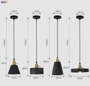 Modern black speckled cement pendant lamp kitchen brass accent