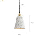 Modern black speckled cement pendant lamp kitchen brass accent
