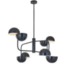 Modern black spherical abstract art chandelier for living room
