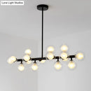 DecorBites™ 16-Light Modern Black Island Pendant - Spherical Glass Ceiling Light for Dining Table