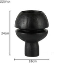 Modern black spherical resin sculpture living room abstract art ornament