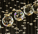 Modern black spiral decorbites crystal pendant chandelier bedroom light