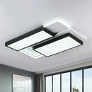 Modern black splicing led flush ceiling light for living room