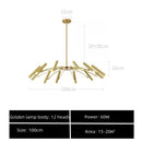 DecorBites™ Black Sputnik Chandelier: Nordic Design, Adjustable Lighting for Home Décor