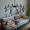 DecorBites™ Black Sputnik Chandelier: Nordic Design, Adjustable Lighting for Home Décor