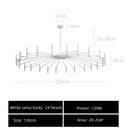 DecorBites™ Black Sputnik Chandelier: Nordic Design, Adjustable Lighting for Home Décor