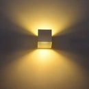 Modern black square 12w cob led wall lamp living room light