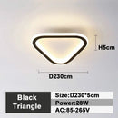 Modern black square led ceiling lamp bedroom lighting