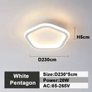 Modern black square led ceiling lamp bedroom lighting