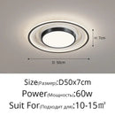 Modern black square led ceiling light for living room dimming