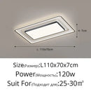 Modern black square led ceiling light for living room dimming
