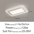 Modern black square led ceiling light for living room dimming