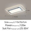 Modern black square led ceiling light for living room dimming