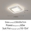 Modern black square led ceiling light for living room dimming