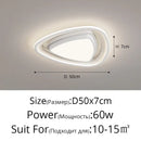 Modern black square led ceiling light for living room dimming