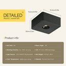 Modern black square led ceiling light living room recessed fixture