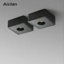 Modern black square led surface mount ceiling light bedroom spotlight