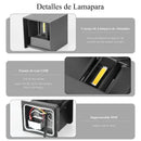 Modern black square led wall light bedroom waterproof decor