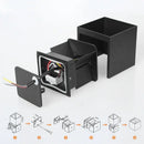 Modern black square led wall light bedroom waterproof decor