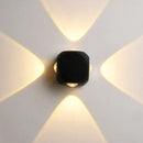 Modern black square led wall light garden sconce outdoor decor