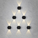 Modern black square led wall light garden sconce outdoor decor