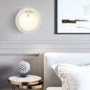 DecorBites™ Contemporary Metal Wall Sconce Lamp with Squared/Rounded Shade - 1-Light Bathroom Lighting in Black/White
