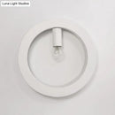 DecorBites™ Contemporary Metal Wall Sconce Lamp with Squared/Rounded Shade - 1-Light Bathroom Lighting in Black/White