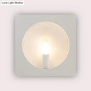 DecorBites™ Contemporary Metal Wall Sconce Lamp with Squared/Rounded Shade - 1-Light Bathroom Lighting in Black/White