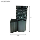Modern black stacked ring wall lamp kit outdoor sconce