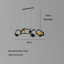 DecorBites™ Black Stainless Steel Chandelier LED - Modern Luxury Design for Living Room