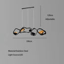 DecorBites™ Black Stainless Steel Chandelier LED - Modern Luxury Design for Living Room