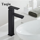 Modern black stainless steel basin faucet bathroom sink mixer