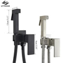 Modern black & stainless steel brass bidet faucet bathroom sprayer