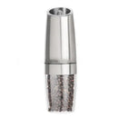 Modern black & stainless steel electric salt pepper grinder kitchen